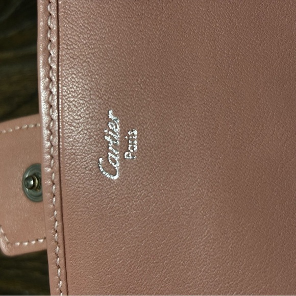 CARTIER Trinity Leather Bifold Long Wallet Rose pink Ladies - Picture 16 of 16